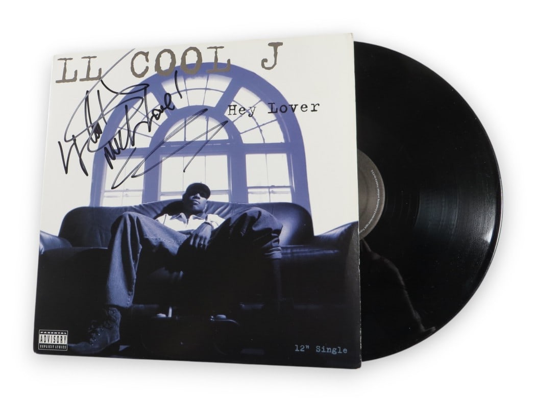 LL Cool J Hey Lover Autographed Album Cover BAS Authenticated (1 of 3)