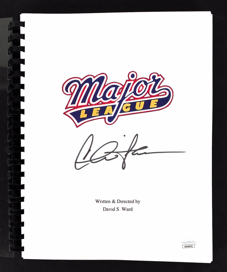 Charlie Sheen Signed Major League Script JSA Witnessed Autograph: Charlie Sheen Signed Major League Script JSA Witnessed Autograph This is an original replica movie script from Major League, personally signed by Charlie Sheen. The autograph has been authenticated by