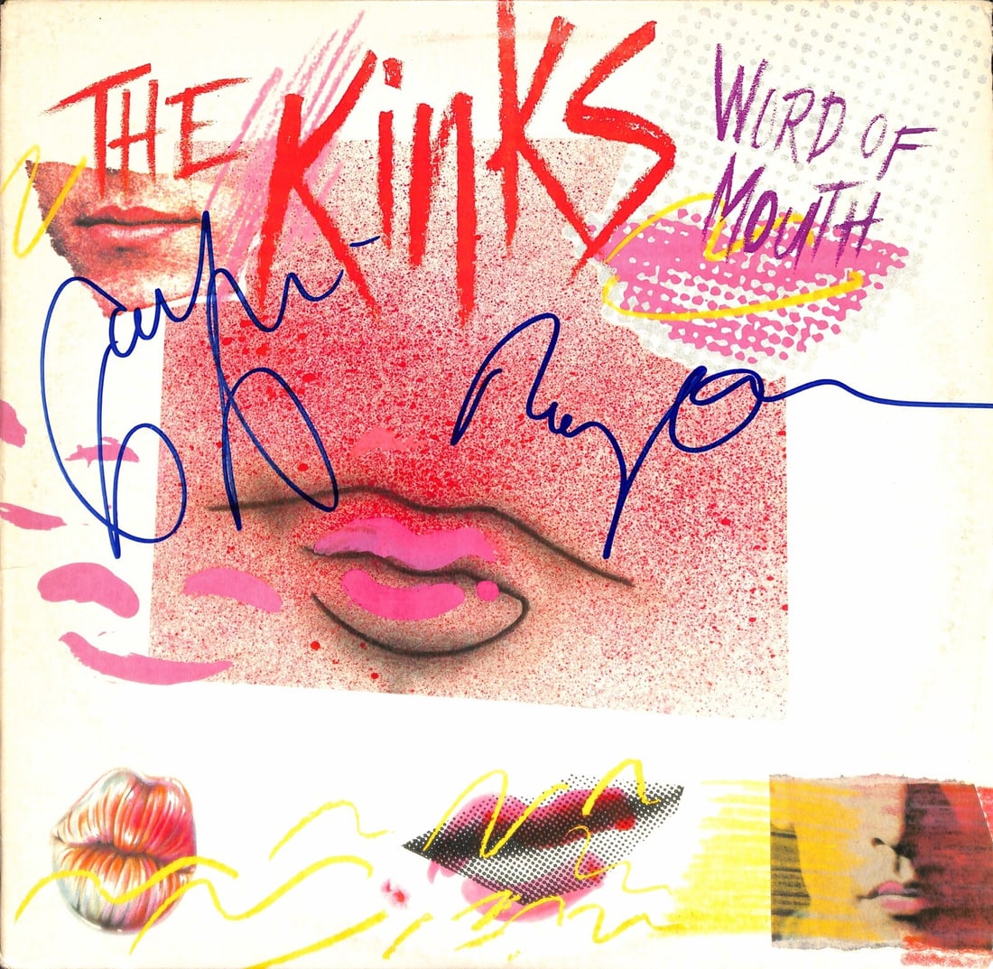 The Kinks Dual Signed Word of Mouth Album by Ray and Dave Davies Beckett Authenticated: The Kinks Dual Signed Word of Mouth Album by Ray and Dave Davies Beckett Authenticated This original album features the iconic Kinks' 'Word of Mouth', beautifully autographed by founding members Ray D