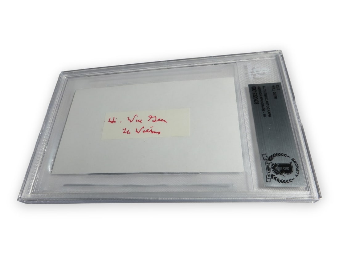 Will Geer Autograph Cut Beckett Authenticated From The Waltons (1 of 3)