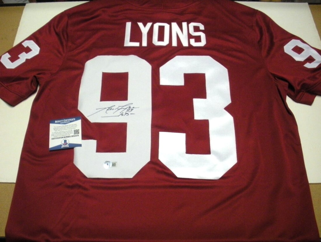 Nike Alabama Jersey Signed by Marty Lyons with Beckett COA (1 of 2)