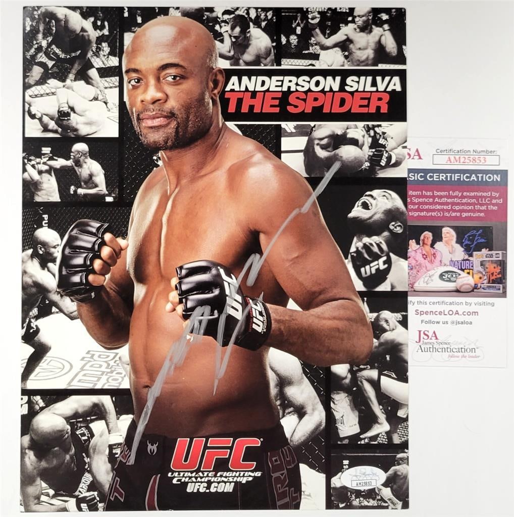Anderson Silva Signed 8x10 UFC Photo with JSA Authentication (1 of 3)