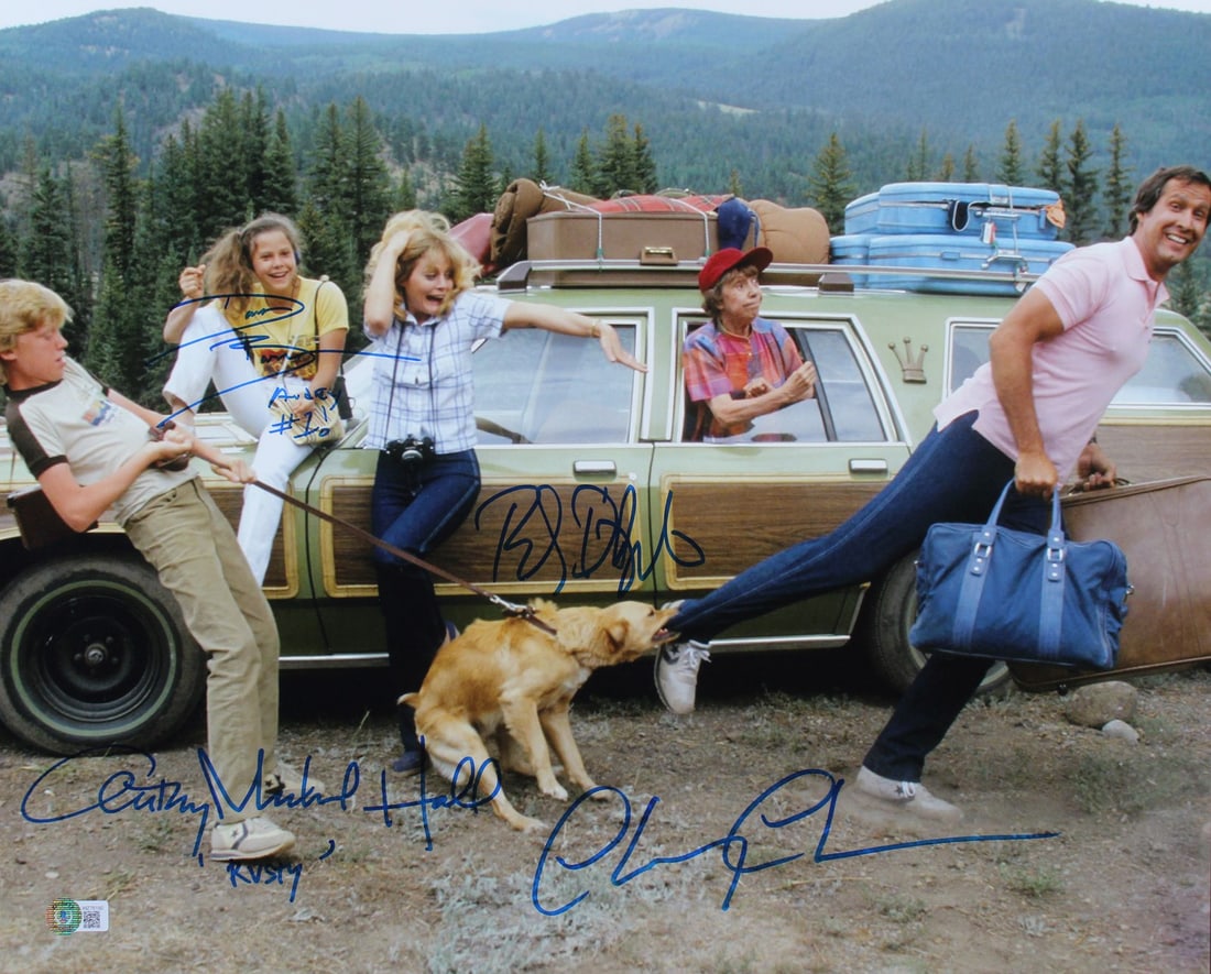 National Lampoon's Vacation Signed 16x20 Photo by Chase D'Angelo Hall Baron BAS Witnessed: National Lampoon's Vacation Signed 16x20 Photo by Chase D'Angelo Hall Baron BAS Witnessed Capture a piece of cinematic history with this stunning 16x20 photograph signed by the iconic cast of National