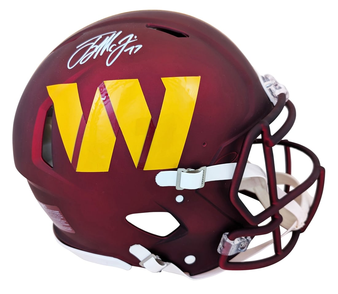 Terry McLaurin Signed Full Size Helmet Washington Commanders BAS Witnessed (1 of 3)