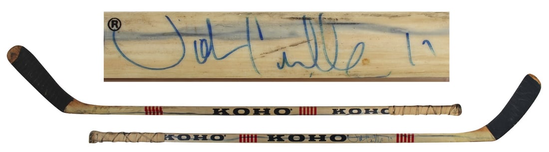John Cullen Signed Game-Used KOHO Hockey Stick Pittsburgh Penguins BAS COA: John Cullen Signed Game-Used KOHO Hockey Stick Pittsburgh Penguins BAS COA This authentic autographed game used KOHO hockey stick is a prized piece for any Pittsburgh Penguins fan. Personally signed b