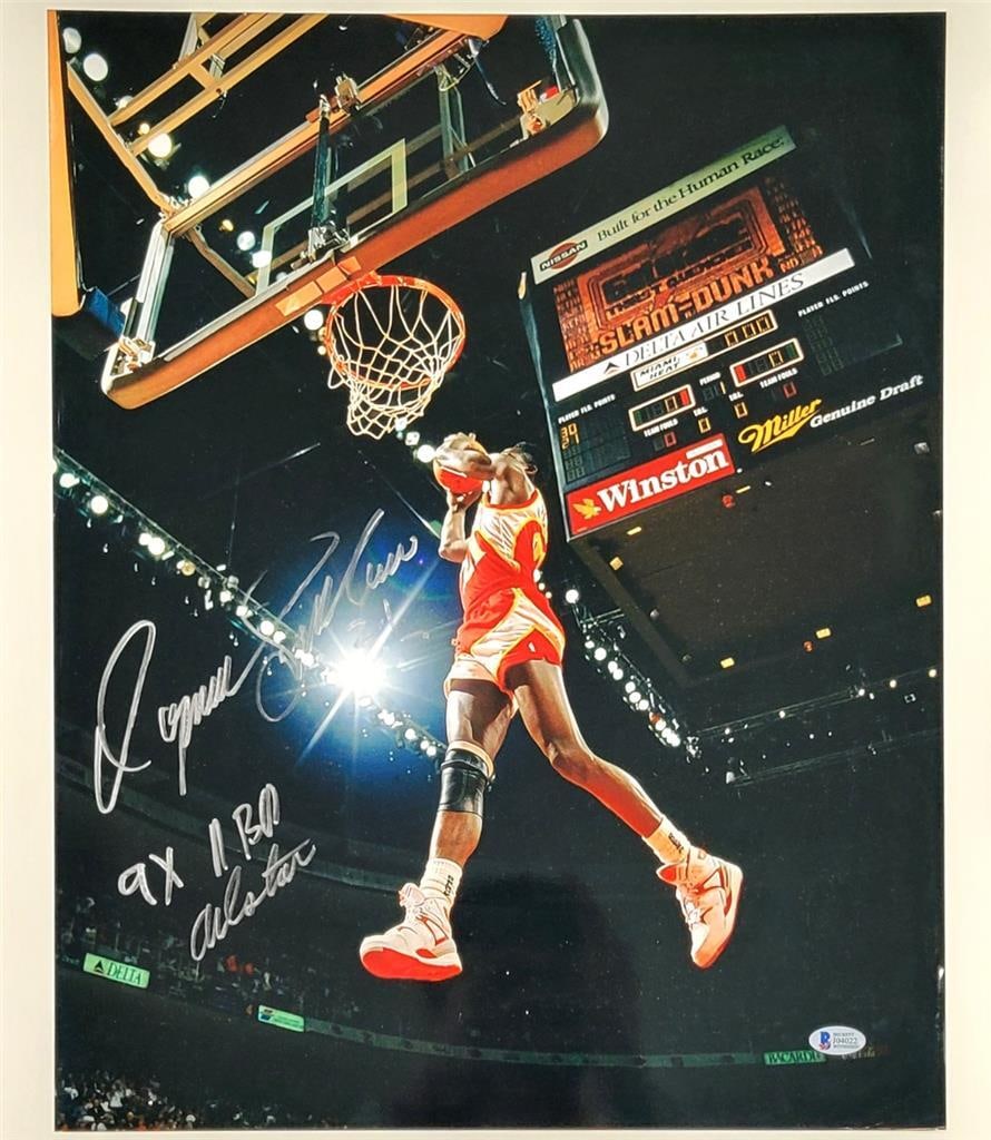 Dominique Wilkins Atlanta Hawks Signed 16x20 Photo BAS Authenticated (1 of 3)