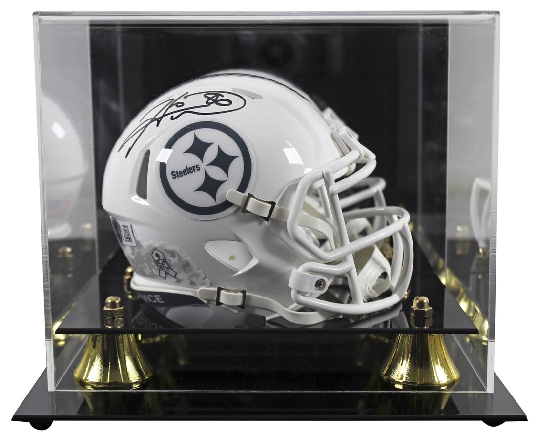 Hines Ward Signed Pittsburgh Steelers Mini Helmet BAS Authenticated: Hines Ward Signed Pittsburgh Steelers Mini Helmet BAS Authenticated This autographed Pittsburgh Steelers Hines Ward STS III Speed Mini Helmet is a must-have for collectors and fans alike. Personally s
