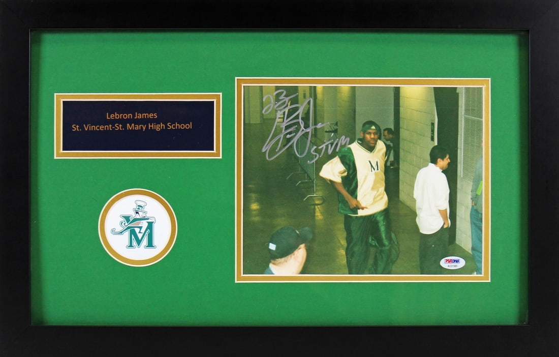LeBron James Signed 8x10 Framed Lakers Photo PSA DNA Authenticated STVM Inscription (1 of 3)