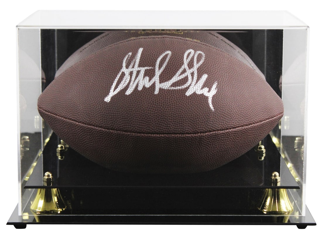 Sterling Sharpe Autographed Wilson Super Grip Football With Display Case BAS Witnessed (1 of 5)