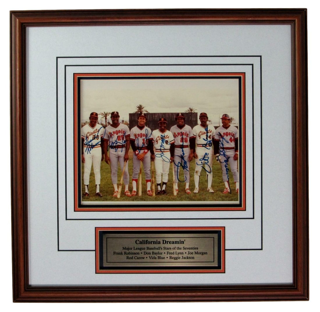 California Dreamin' Multi-Signed MLB MVPs Framed 8x10 Photo JSA Authenticated: California Dreamin' Multi-Signed MLB MVPs Framed 8x10 Photo JSA Authenticated Celebrate the legends of baseball with this California Dreamin' MLB MVPs Multi-Signed Framed 8x10 Photo. Featuring an impr