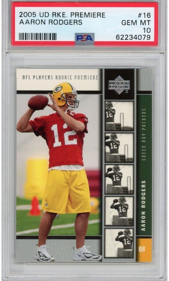 2005 Upper Deck Aaron Rodgers #16 Rookie Card PSA 10 NFL (1 of 2)