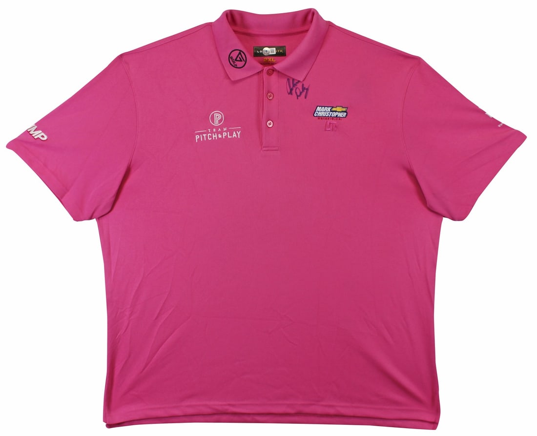 John Daly Signed Match Worn Pink Loudmouth Polo BAS Authenticated (1 of 11)