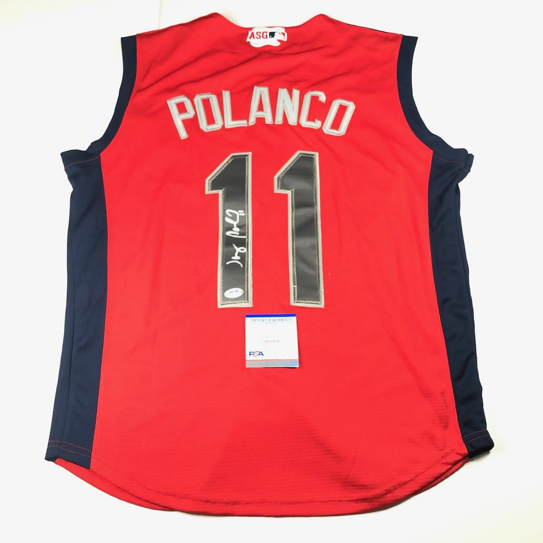 Jorge Polanco Signed 2019 All-Star Game Jersey PSA/DNA Minnesota Twins: Jorge Polanco Signed 2019 All-Star Game Jersey PSA/DNA Minnesota Twins This is an original 2019 All-Star Game jersey autographed by Jorge Polanco of the Minnesota Twins. The signature has been authent