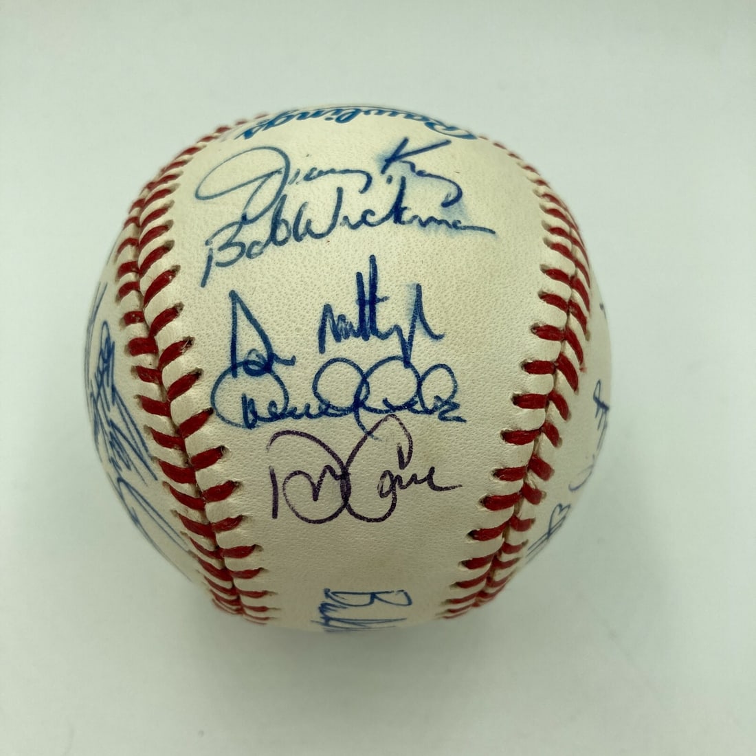 1995 Yankees Signed Baseball Derek Jeter Mariano Rivera Core Four JSA Authenticated: 1995 Yankees Signed Baseball Derek Jeter Mariano Rivera Core Four JSA Authenticated This extraordinary 1995 New York Yankees team-signed baseball features the iconic signatures of the "Core Four" duri