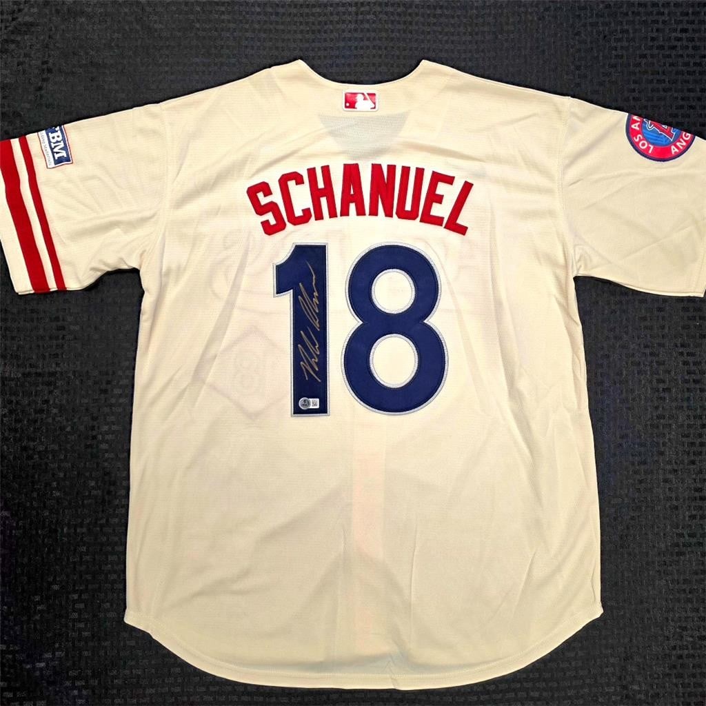 Nolan Schanuel Autographed Los Angeles Angels City Connect Jersey BAS Authenticated (1 of 4)