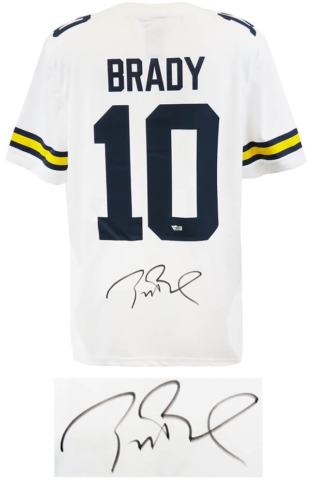 Tom Brady Signed Michigan Wolverines Nike Jordan Jersey with Fanatics LOA (1 of 2)