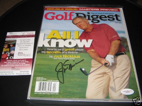 Golf Magazine Autographed by Jack Nicklaus with JSA COA (1 of 1)