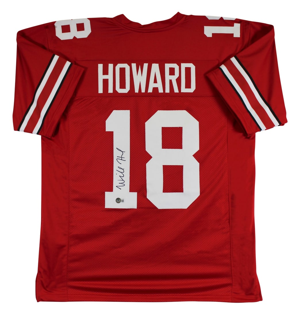 Will Howard Signed Ohio State Buckeyes Red Jersey BAS Authenticated: Will Howard Signed Ohio State Buckeyes Red Jersey BAS Authenticated This authentic autographed red pro style jersey is personally signed by Will Howard of the Ohio State Buckeyes. Featuring the offici