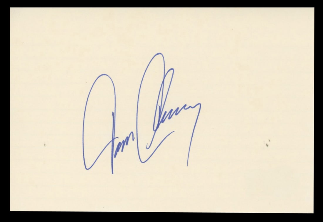 Tom Clancy Signed Rainbow Six 4x6 Index Card BAS Authenticated: Tom Clancy Signed Rainbow Six 4x6 Index Card BAS Authenticated This authentic 4x6 index card features the signature of Tom Clancy, the renowned author of the Rainbow Six series. The autograph is guara