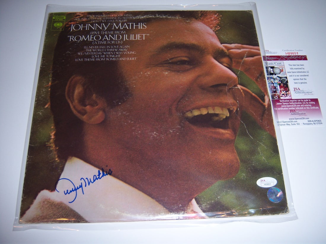 Signed Johnny Mathis Love Theme LP Album With JSA COA (1 of 1)