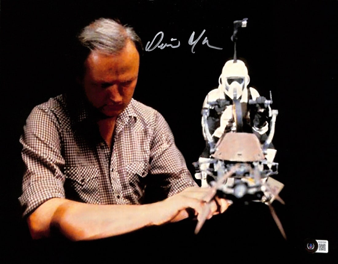 Dennis Muren Signed 11x14 Star Wars ROTJ Photo Beckett Certified: Dennis Muren Signed 11x14 Star Wars ROTJ Photo Beckett Certified This is an autographed 11x14 color photograph of the Speeder Bike from Return of the Jedi, signed by Dennis Muren, a renowned visual ef