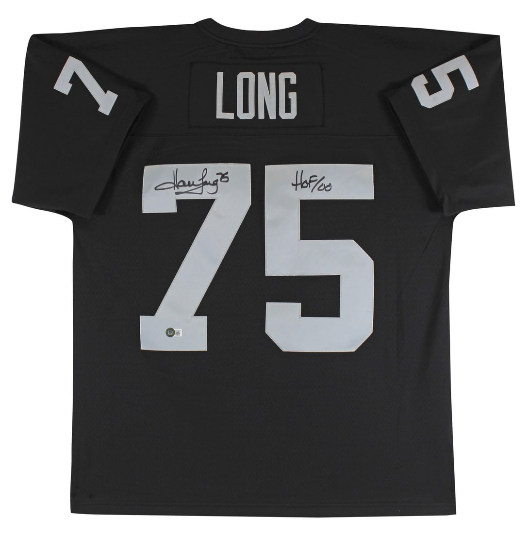 Howie Long HOF 00 Signed Black Jersey Las Vegas Raiders BAS Authenticated: Howie Long HOF 00 Signed Black Jersey Las Vegas Raiders BAS Authenticated Celebrate the legacy of Howie Long with this authentic signed black Mitchell & Ness jersey from the Las Vegas Raiders. This X-