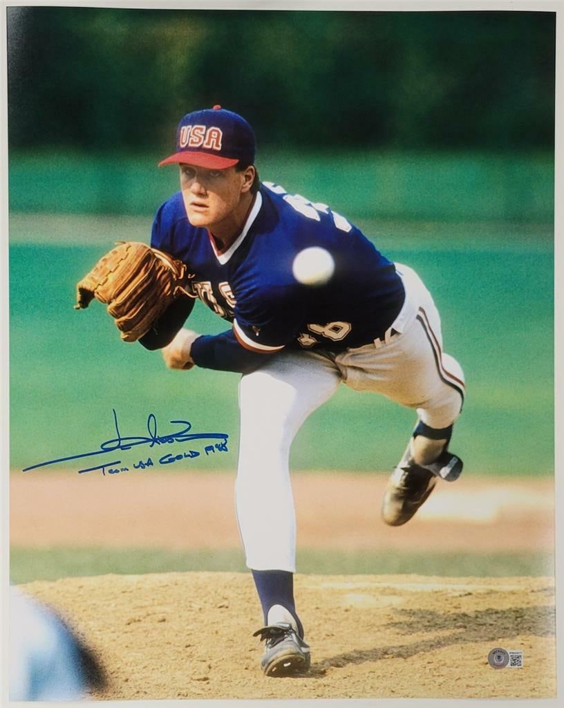 16x20 Jim Abbott Autographed Team USA Gold Photo Beckett BAS Authenticated (1 of 3)