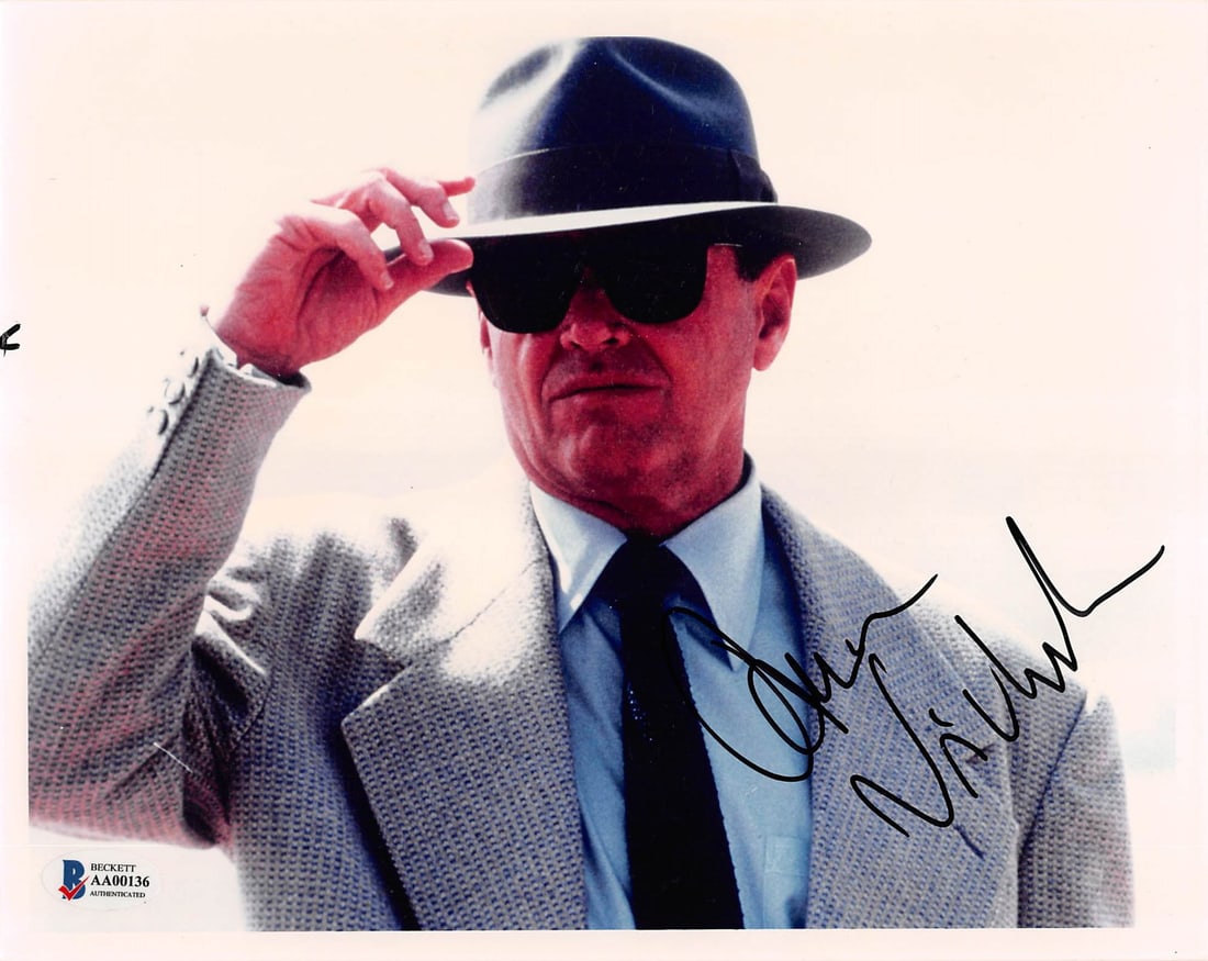 Jack Nicholson Signed 8x10 Photograph from The Two Jakes Beckett Authenticated: Jack Nicholson Signed 8x10 Photograph from The Two Jakes Beckett Authenticated This is an authentic 8x10 photograph signed by Jack Nicholson from the film The Two Jakes. The autograph is verified by B