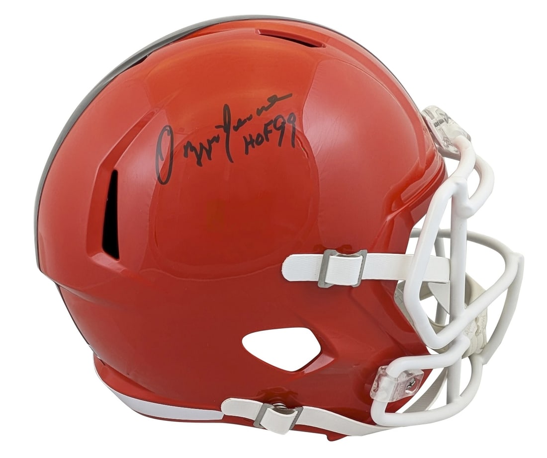 Ozzie Newsome Signed 2024 Full Size Speed Helmet HOF 99 BAS Authenticated: Ozzie Newsome Signed 2024 Full Size Speed Helmet HOF 99 BAS Authenticated This autographed 2024 Riddell Full Size Speed Replica Helmet is a must-have for any Cleveland Browns fan. Personally signed by
