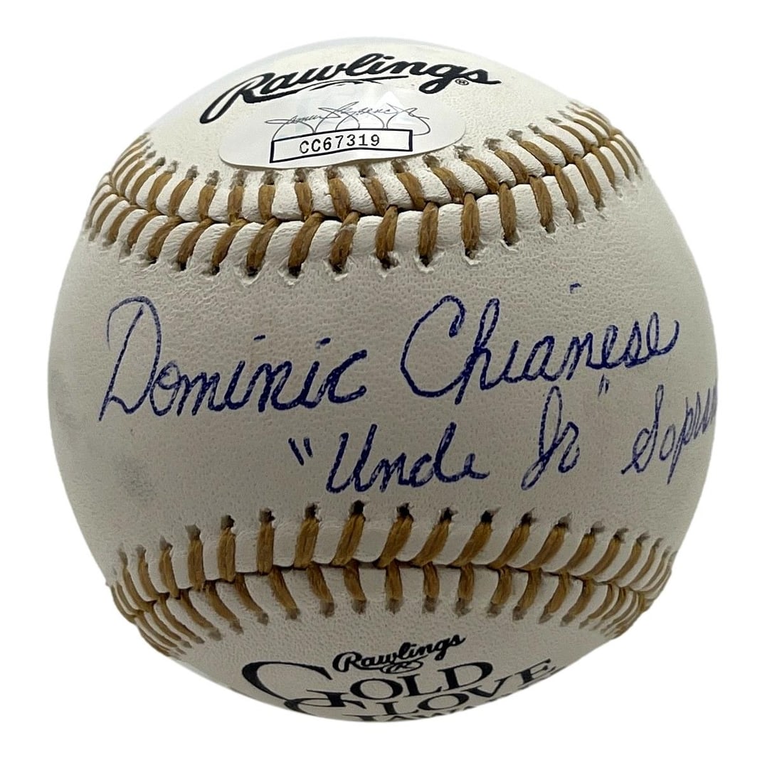 Dominic Chianese Signed Gold Glove Baseball Sopranos JSA Authenticated (1 of 5)