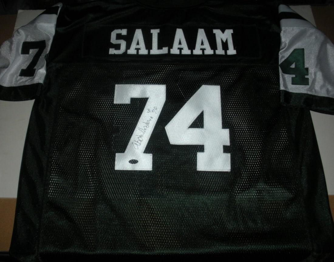 Signed Reebok New York Jets Jersey Authenticated by Leaf with COA Abdul Salaam (1 of 3)