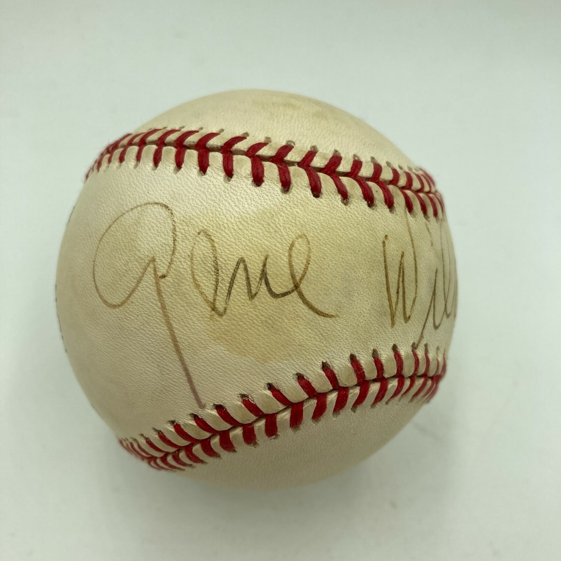 Official MLB Baseball Signed by Gene Wilder with JSA Authentication: Official MLB Baseball Signed by Gene Wilder with JSA Authentication This is an official Major League Baseball signed by Gene Wilder. The autograph has been authenticated by James Spence Authentication