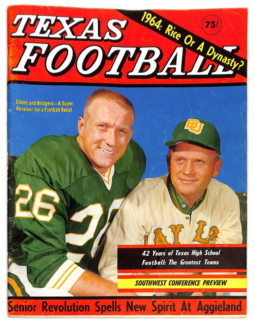 1964 Dave Campbell Texas Football Annual Magazine Original Vintage: 1964 Dave Campbell Texas Football Annual Magazine Original Vintage This 1964 edition of Dave Campbell's Texas Football Annual Magazine is a vintage original publication focused on the sport of footbal