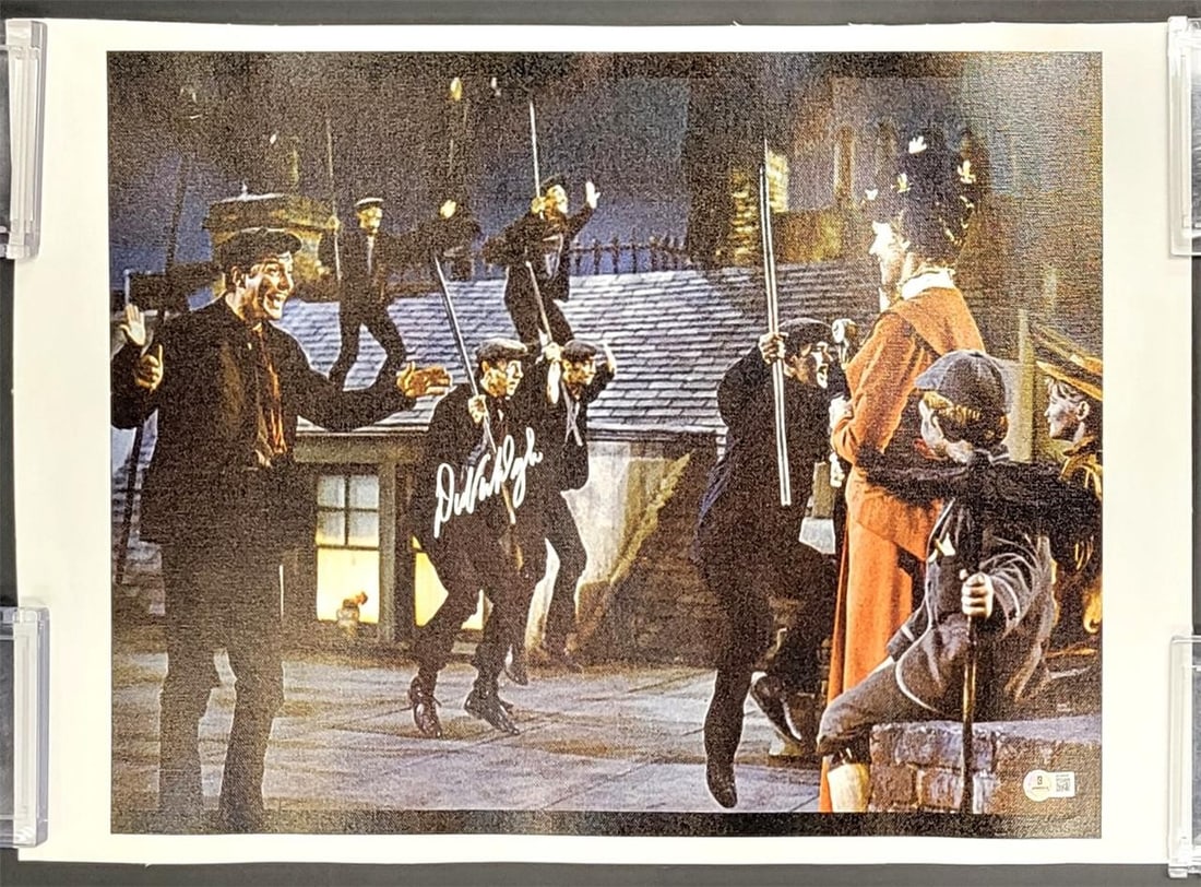 16x20 Signed Mary Poppins Photo Dick Van Dyke Beckett Authenticated Canvas: 16x20 Signed Mary Poppins Photo Dick Van Dyke Beckett Authenticated Canvas This is an original 16x20 canvas photograph from the film Mary Poppins, personally signed by Dick Van Dyke. The autograph is 