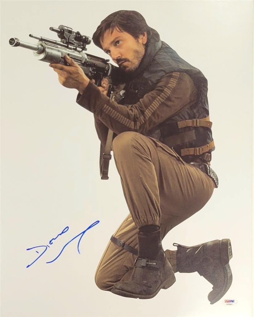 Diego Luna Autographed 16x20 Andor Photo PSA Authentic: Diego Luna Autographed 16x20 Andor Photo PSA Authentic Capture a moment in Star Wars history with this original 16x20 photograph of Diego Luna from the acclaimed series Andor. This stunning piece feat