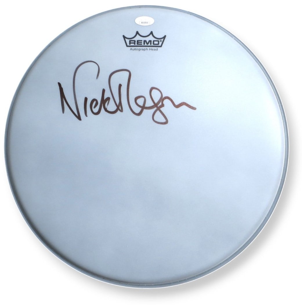Autographed 14 Inch Drumhead by Nick Mason with JSA Authentication (1 of 3)
