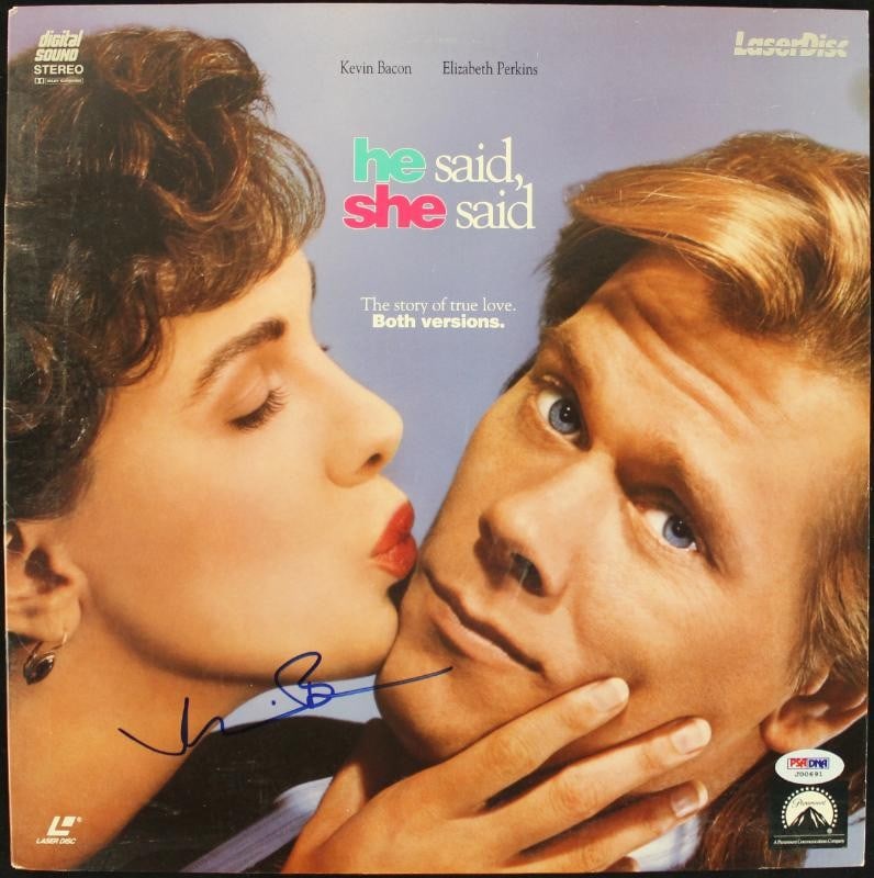 Kevin Bacon Signed He Said She Said Laserdisc Cover PSA/DNA Certified (1 of 2)