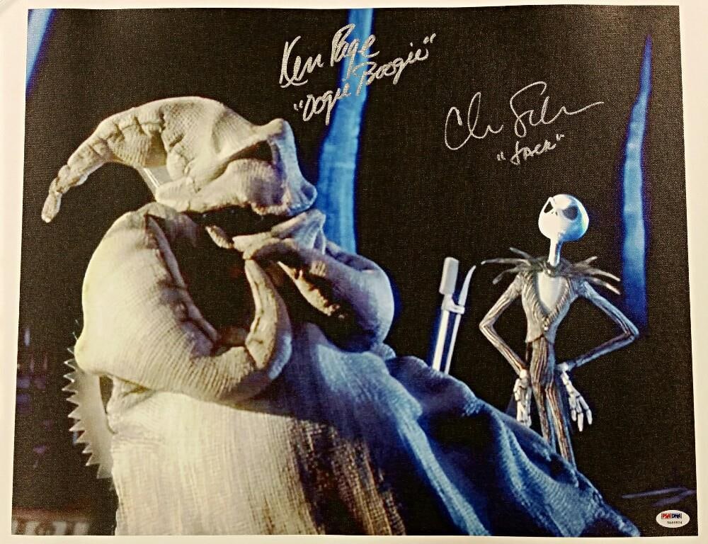 Chris Sarandon Ken Page Signed 16x20 Canvas Photo Nightmare Before Christmas PSA (1 of 2)
