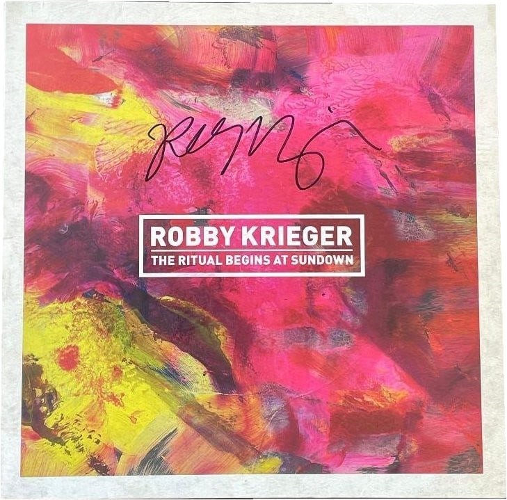 Robby Krieger Autographed Record Album Sleeve JSA Certified (1 of 4)