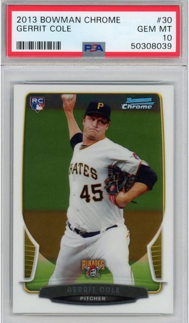 2013 Bowman Chrome Gerrit Cole #30 Rookie PSA 10 Baseball Card (1 of 2)