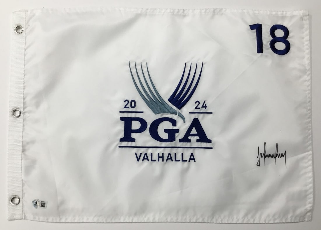 Justin Immelmann Signed 2024 PGA Valhalla #18 Pin Flag Beckett Authenticated: Justin Immelmann Signed 2024 PGA Valhalla #18 Pin Flag Beckett Authenticated Celebrate your love for golf with this officially licensed 2024 PGA Valhalla #18 pin flag, beautifully signed by PGA star J