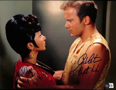 Star Trek dual-signed 11x14 photo Shatner Nichols BAS LOA (1 of 2)