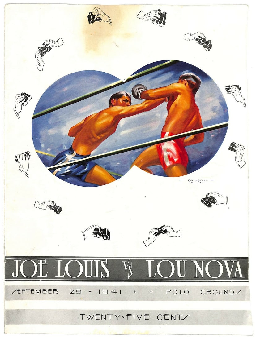 1941 Joe Louis vs Lou Nova Championship Program Vintage Boxing Collectible (1 of 6)