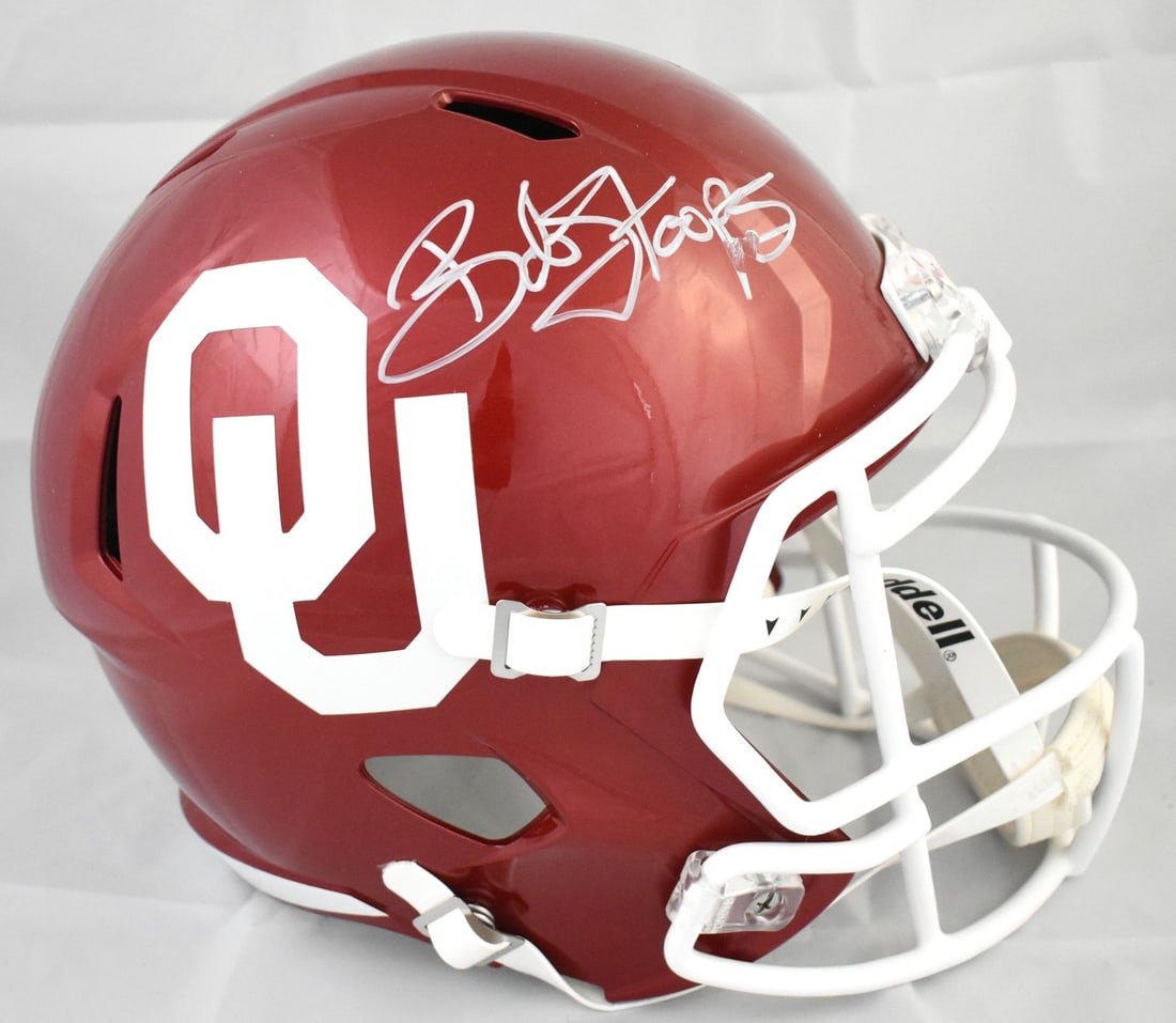 Oklahoma Sooners Full Size Speed Helmet Signed by Bob Stoops Beckett Hologram (1 of 5)