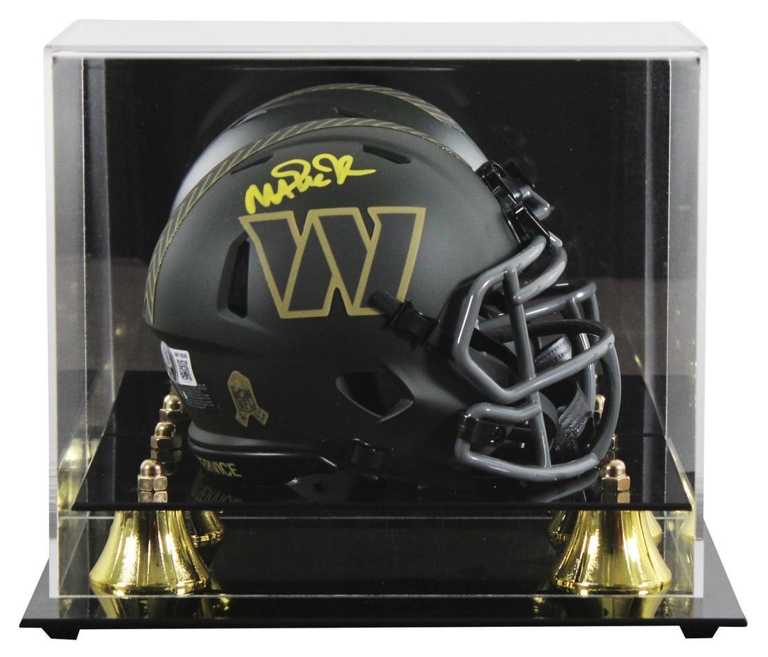 Beckett Witnessed Magic Johnson Commanders mini helmet with display case (1 of 3)