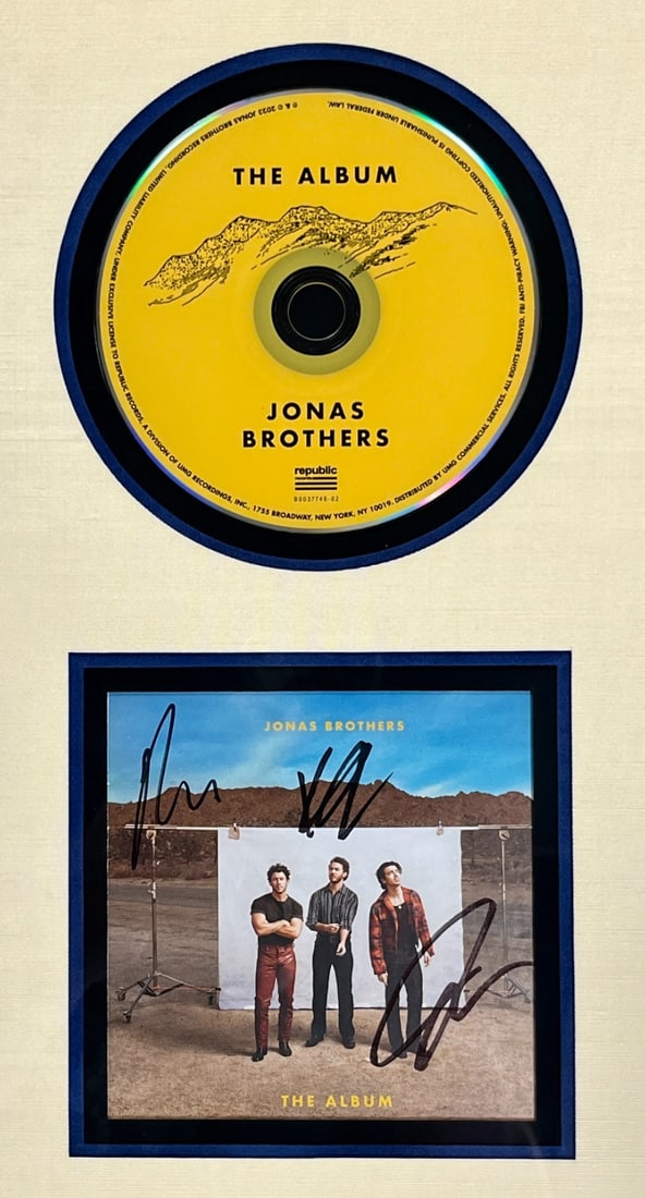 Jonas Brothers Signed CD Insert Custom Framed Display JSA Authenticated - 3