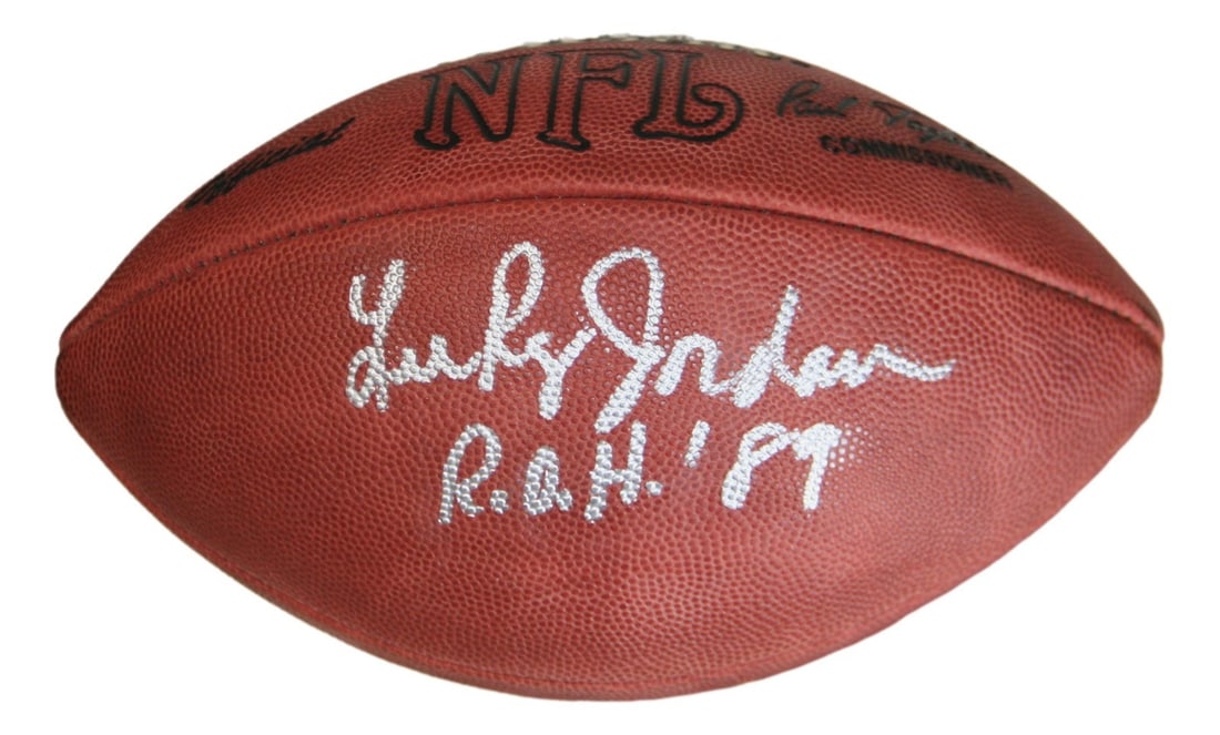 Dallas Cowboys football signed by Lee Roy Jordan BAS authenticated: Dallas Cowboys football signed by Lee Roy Jordan BAS authenticated This official NFL leather football is signed by Lee Roy Jordan of the Dallas Cowboys. The autograph has been authenticated by Beckett