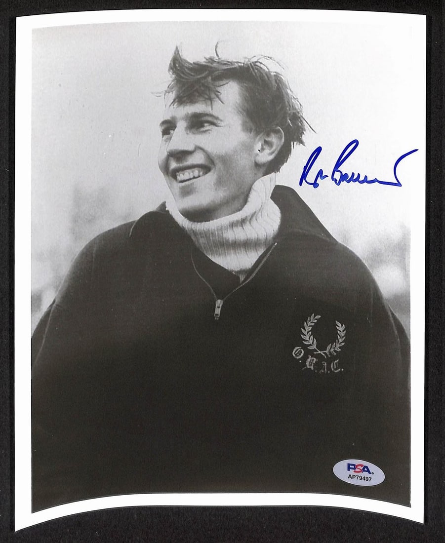 8x10 Signed Photograph Roger Bannister First Four Minute Mile PSA DNA Authenticated: 8x10 Signed Photograph Roger Bannister First Four Minute Mile PSA DNA Authenticated This remarkable 8x10 photo is autographed by Roger Bannister, the legendary athlete who was the first person to brea