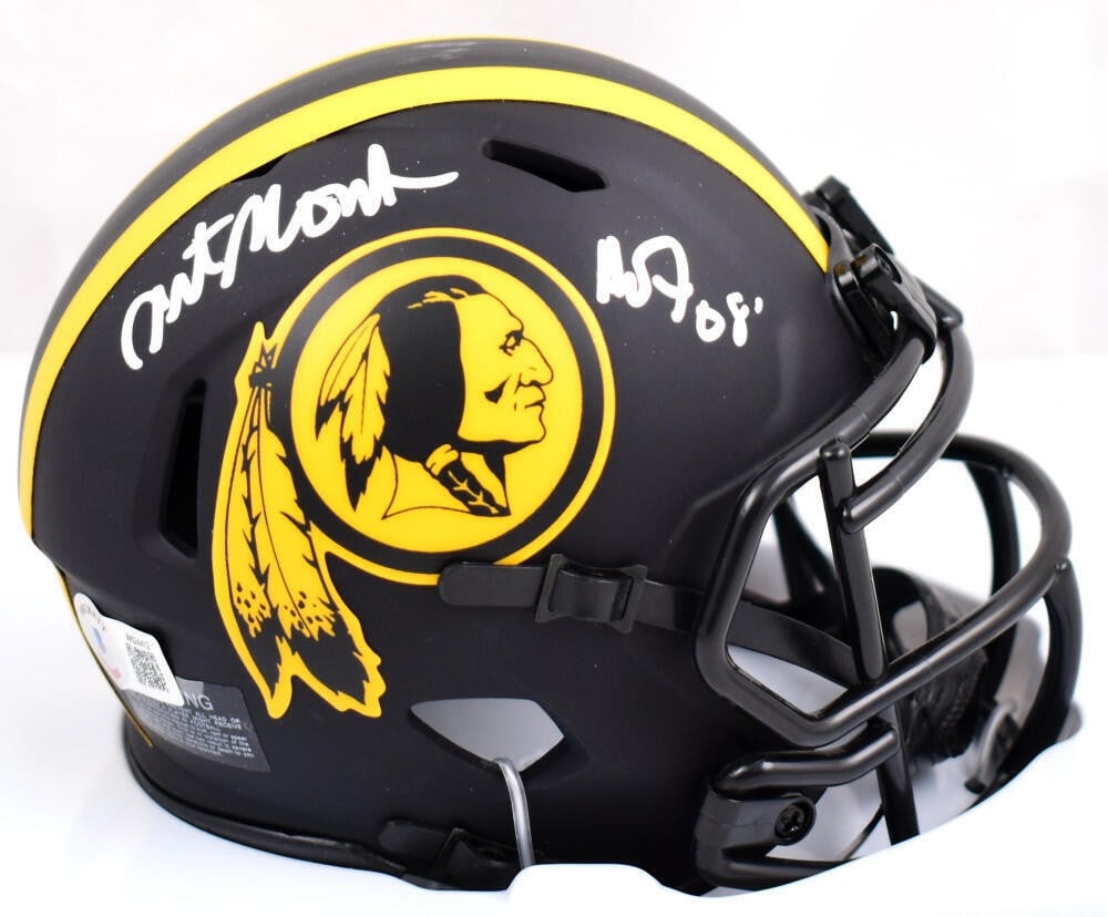 Art Monk Signed Washington Commanders Eclipse Mini Helmet Beckett Authenticated (1 of 3)