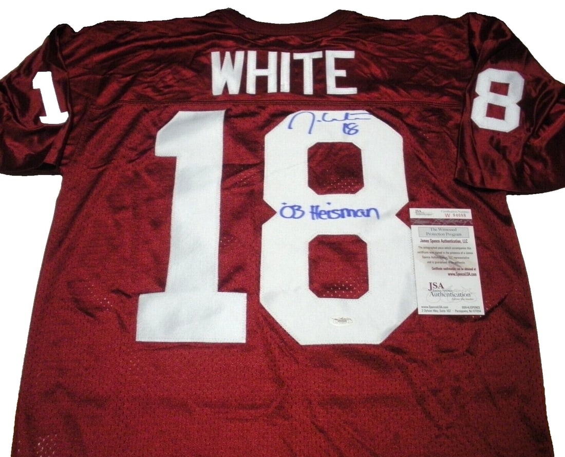 Nike Oklahoma Sooners Jason White Signed Jersey with JSA COA Authentication (1 of 2)